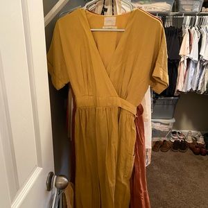 Urban Outfitters mustard wrap dress NWOT